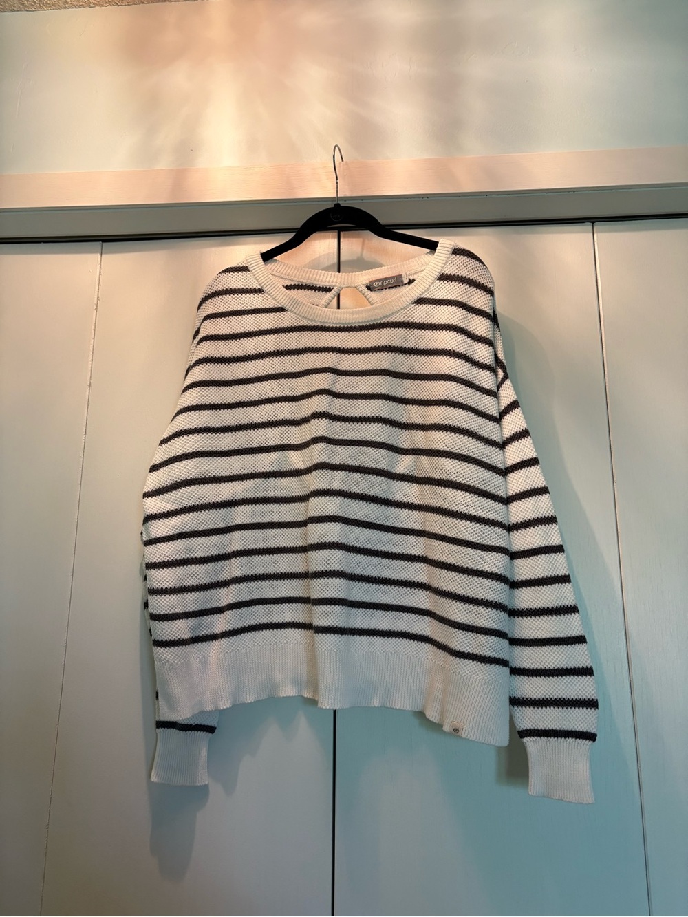 Rip Curl White Crewneck Sweater with Open Back